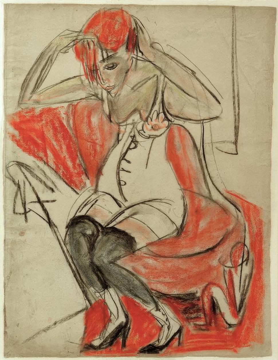 Mädchen auf violettem Sessel tekijältä Ernst Ludwig Kirchner