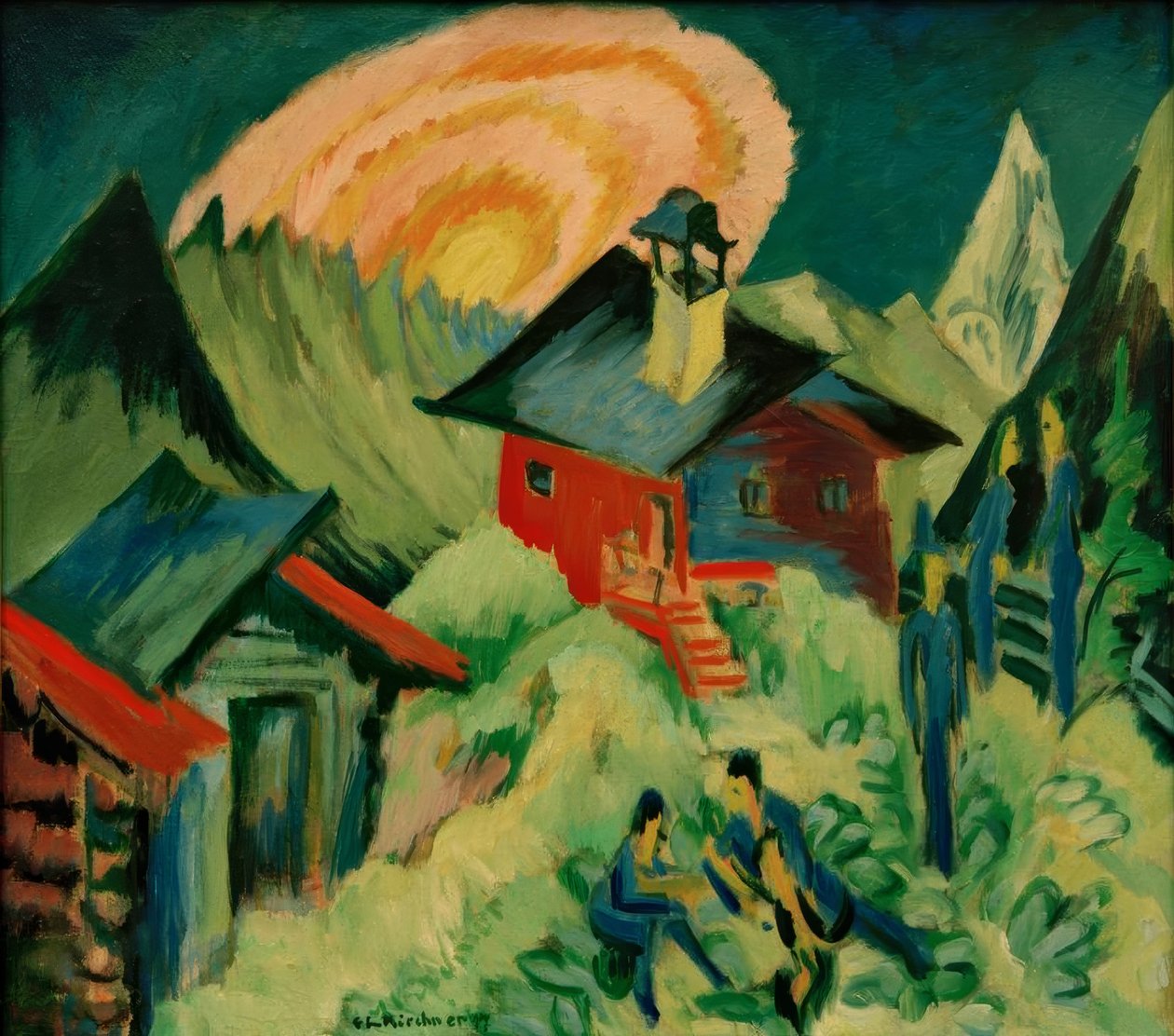 Mondaufgang auf der Stafelalp tekijältä Ernst Ludwig Kirchner