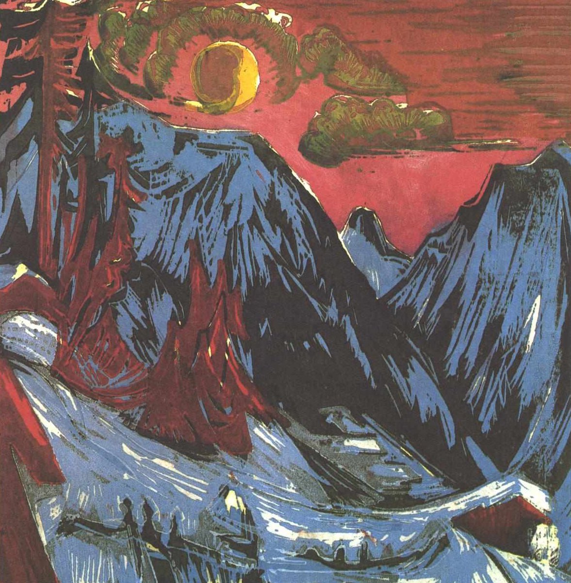 Mondnacht tekijältä Ernst Ludwig Kirchner