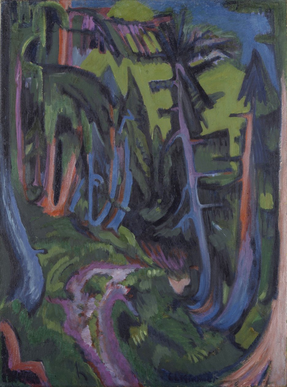Vuoriston metsäpolku tekijältä Ernst Ludwig Kirchner