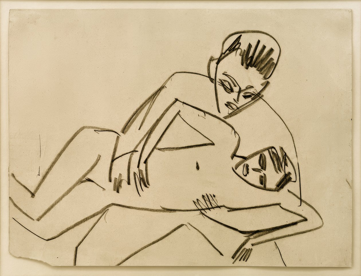 Ohne Titel (Fränzi mit Mann) tekijältä Ernst Ludwig Kirchner