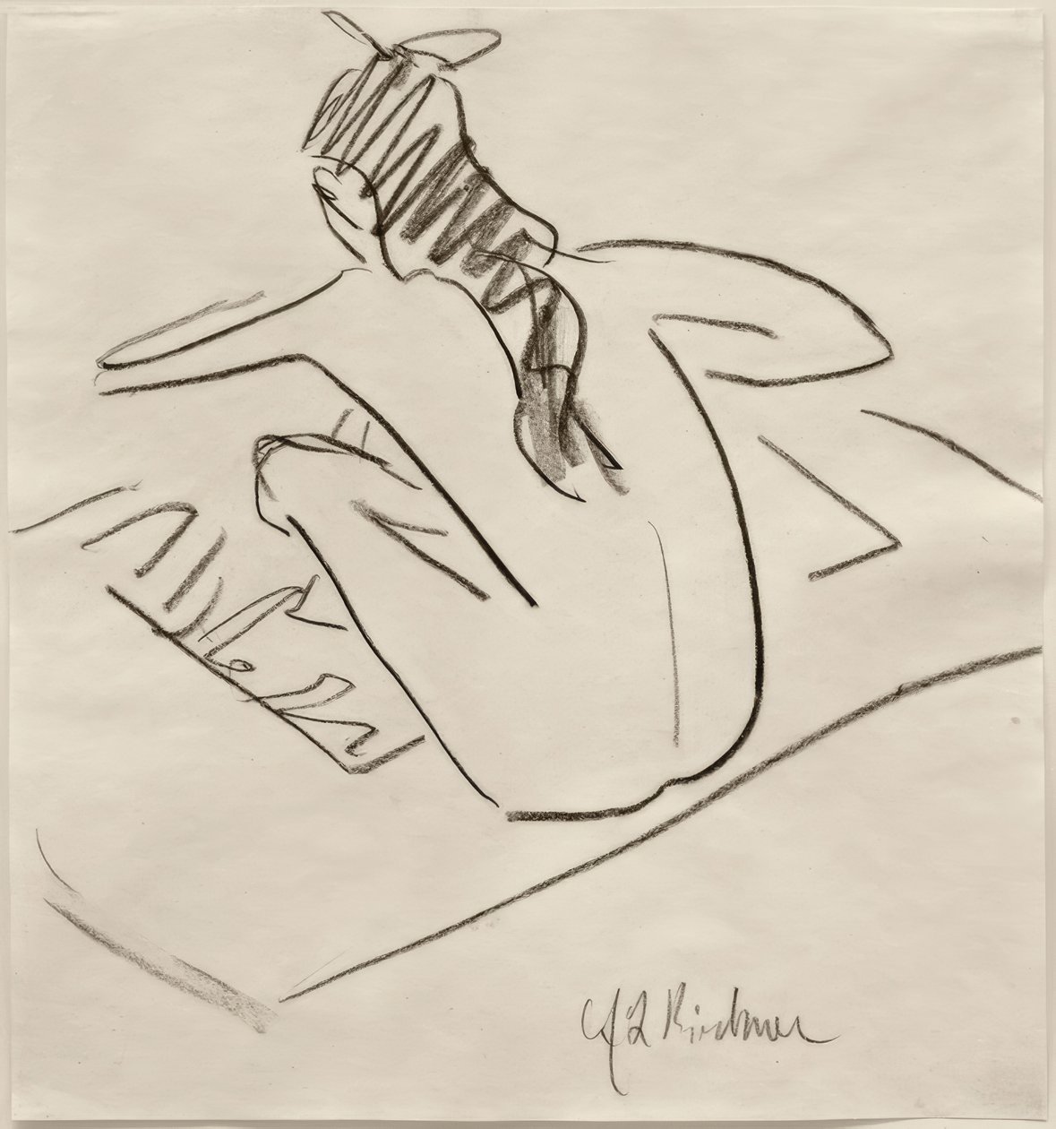 Ohne Titel (Sitzende Fränzi von rückwärts) tekijältä Ernst Ludwig Kirchner