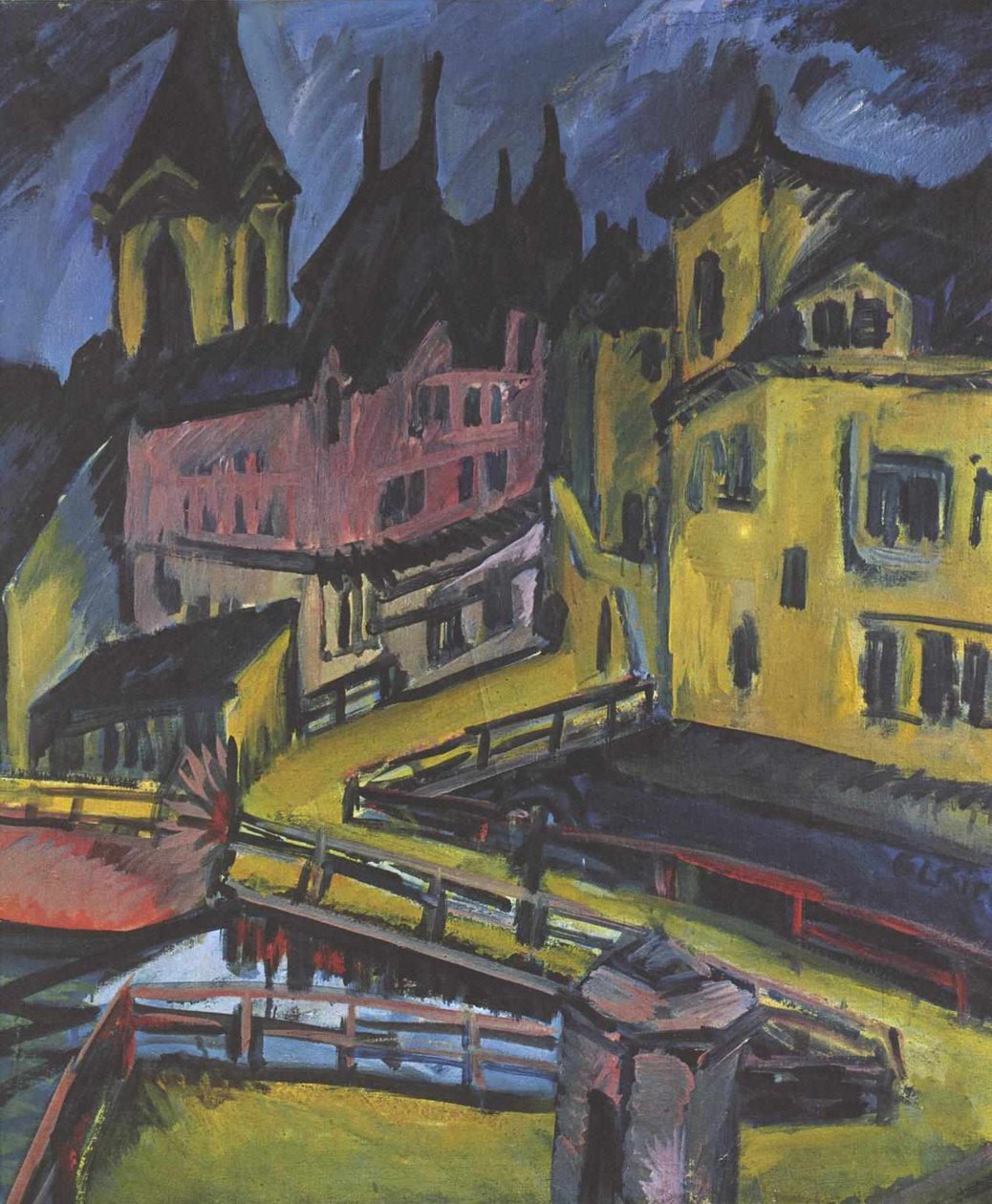 Pfortensteg Chemnitz tekijältä Ernst Ludwig Kirchner