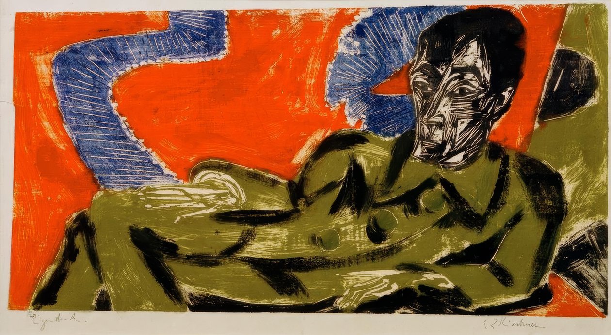 Muotokuva Otto Mueller tekijältä Ernst Ludwig Kirchner