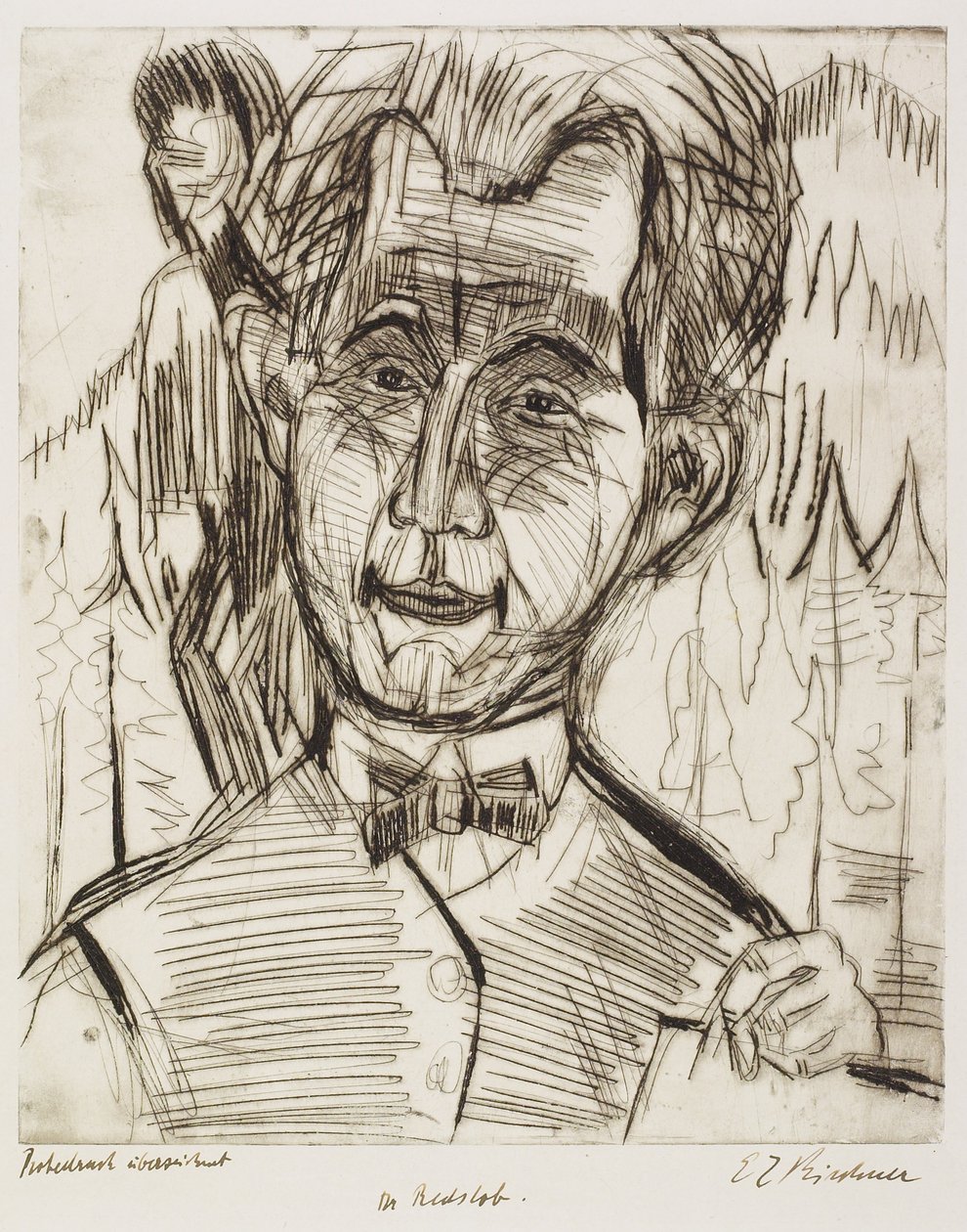 Tohtori Redslobin muotokuva, 1924 tekijältä Ernst Ludwig Kirchner