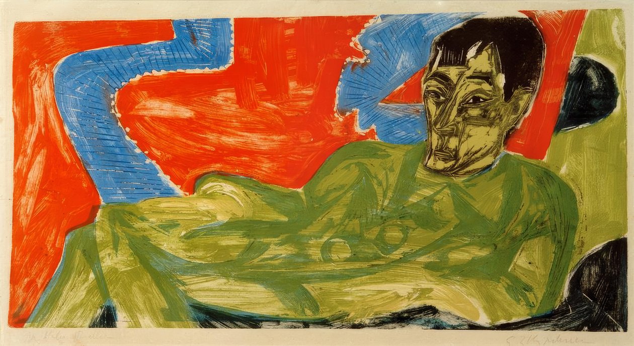 Muotokuva Otto Mueller tekijältä Ernst Ludwig Kirchner