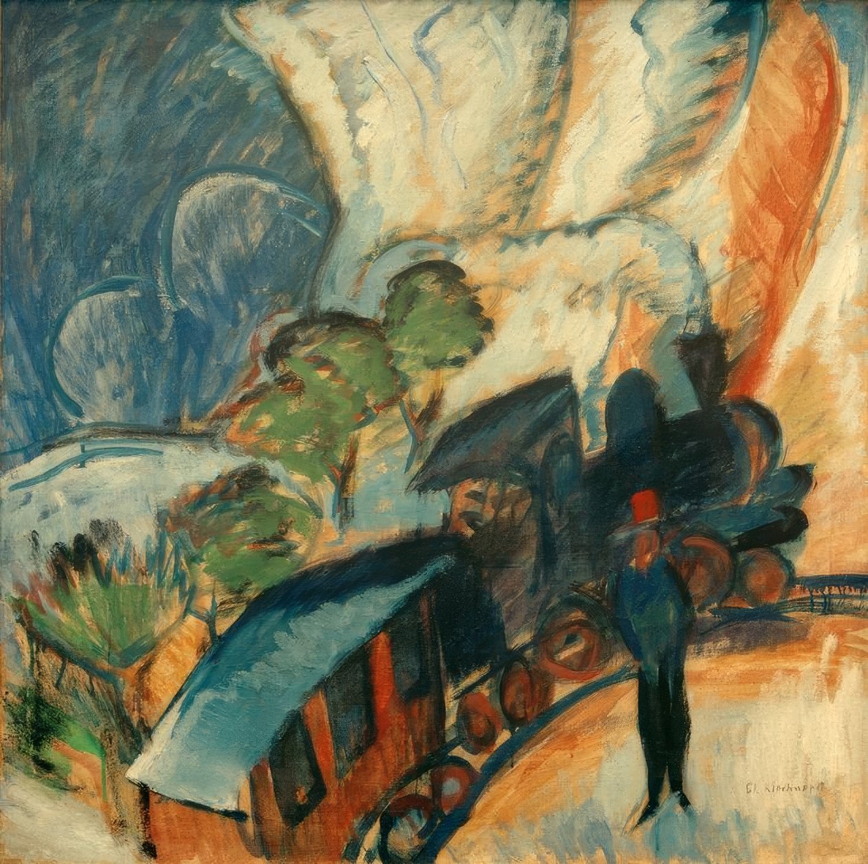 Rhätische Bahn tekijältä Ernst Ludwig Kirchner