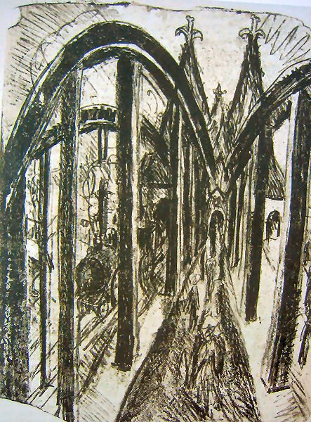 Rheinbrücke Kölnissä tekijältä Ernst Ludwig Kirchner