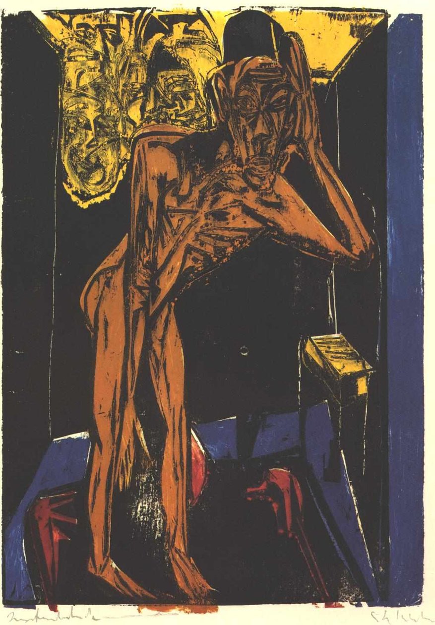 Schlemihl in Einsamkeit des Zimmers tekijältä Ernst Ludwig Kirchner