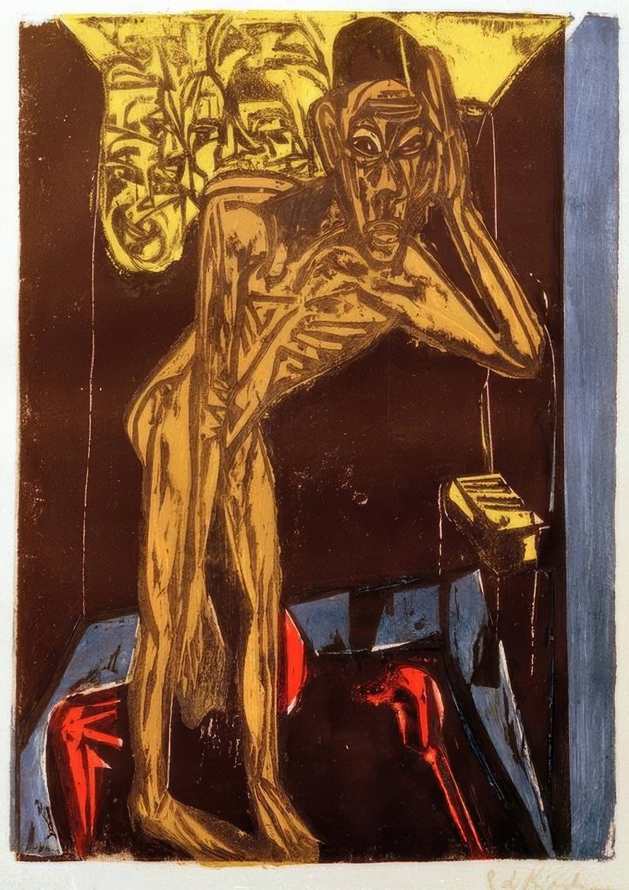 Schlemihl in der Einsamkeit des Zimmers tekijältä Ernst Ludwig Kirchner