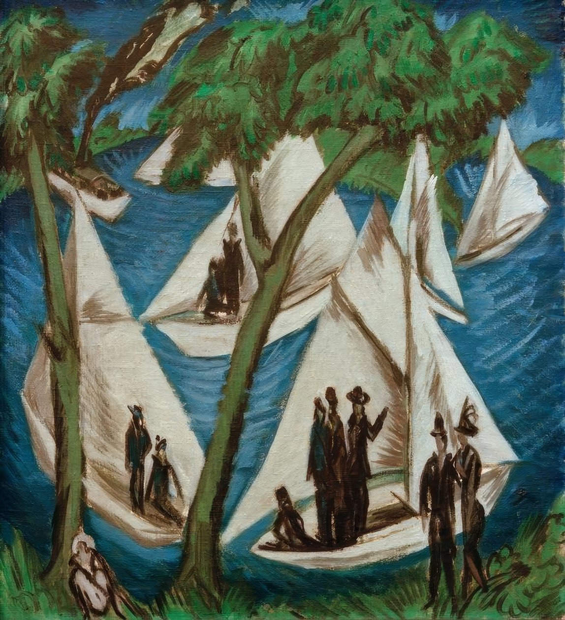 Segelboote bei Grünau tekijältä Ernst Ludwig Kirchner