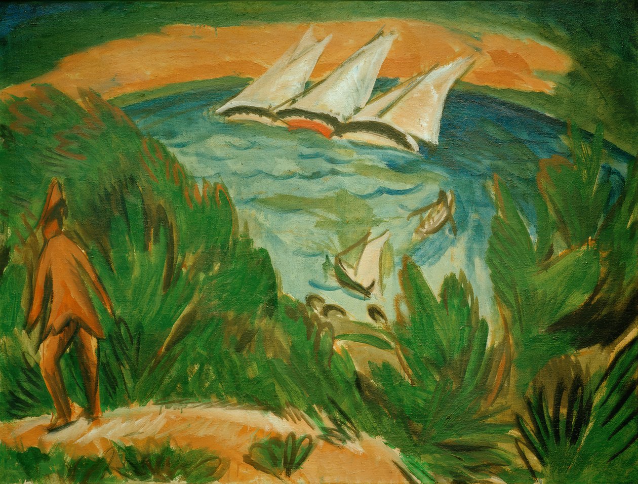Segelboote im Sturm tekijältä Ernst Ludwig Kirchner