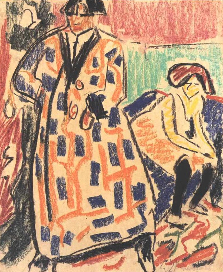 Selbstbildnis mit Modell tekijältä Ernst Ludwig Kirchner
