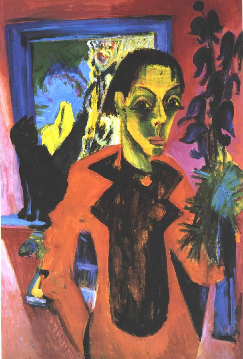 Selbstporträt mit Schatten tekijältä Ernst Ludwig Kirchner