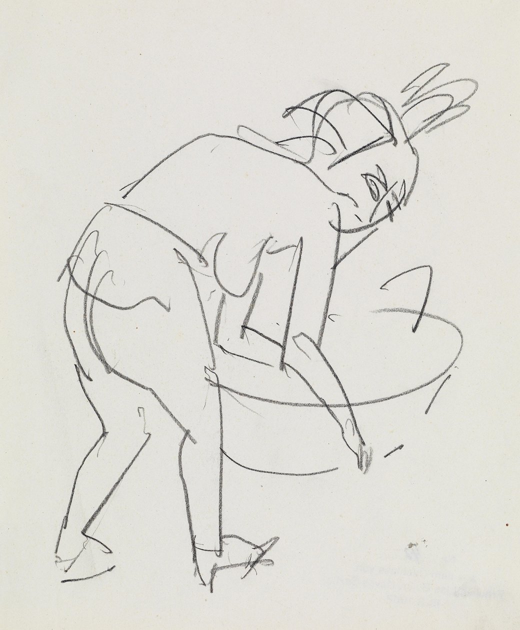 Peseytyvä nainen tekijältä Ernst Ludwig Kirchner