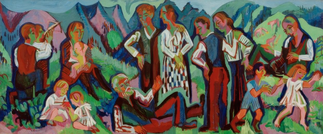 Sonntag der Bergbauern (Alpsonntag) tekijältä Ernst Ludwig Kirchner