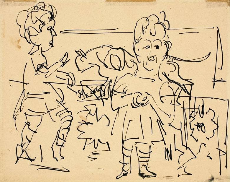 Spielende Kinder tekijältä Ernst Ludwig Kirchner