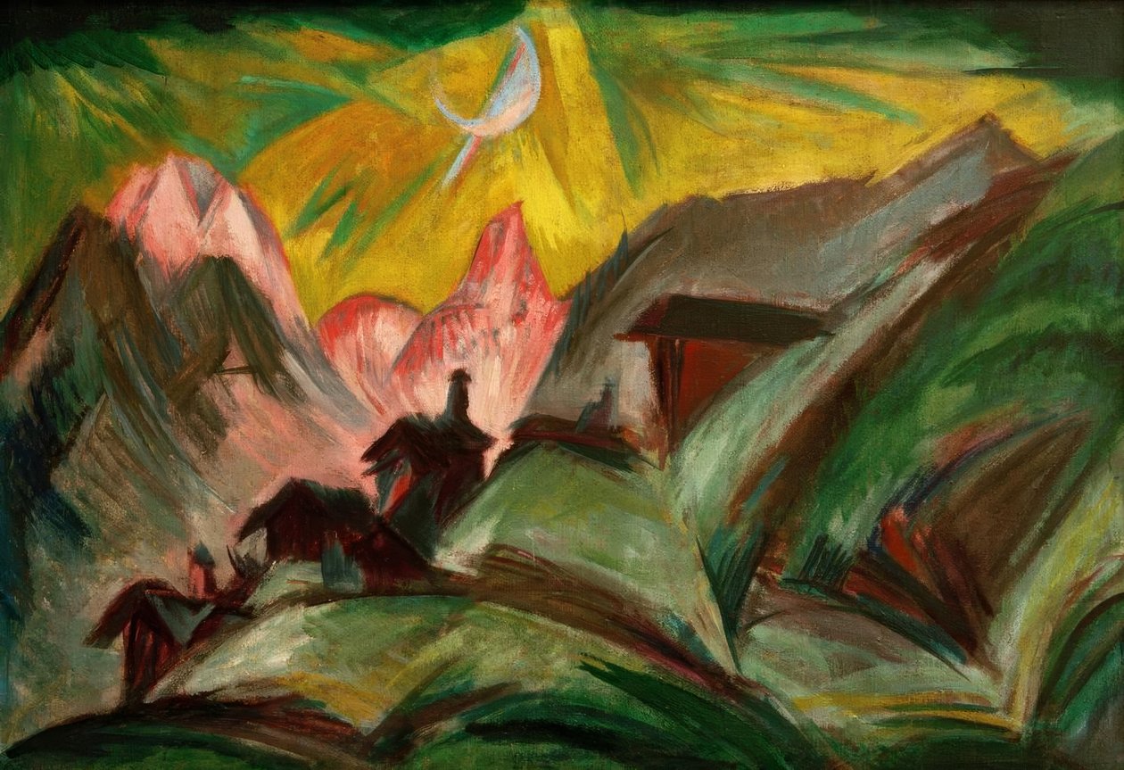 Stafelalp bei Mondschein tekijältä Ernst Ludwig Kirchner