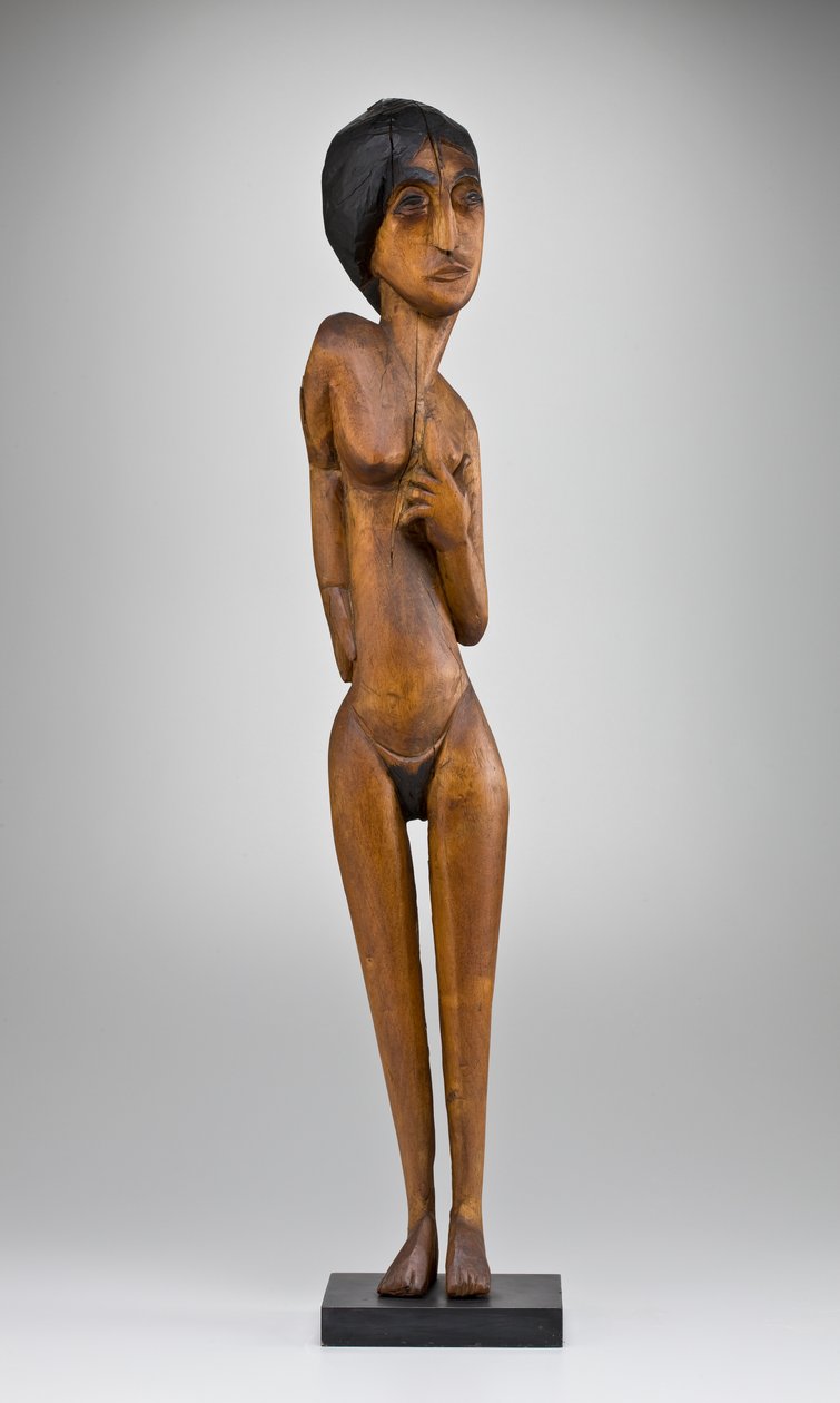 Pysyvä nainen, 1919 (öljytty ja maalattu kovapuu) tekijältä Ernst Ludwig Kirchner