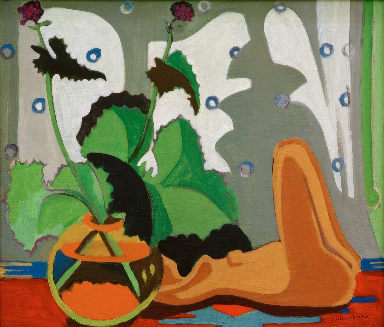 Stilleben mit Plastik vor dem Fenster tekijältä Ernst Ludwig Kirchner