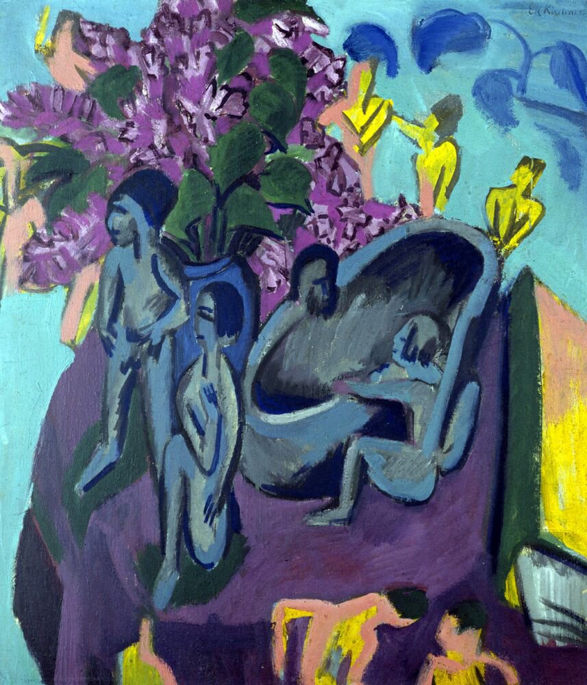 Stilleben mit Skulptur tekijältä Ernst Ludwig Kirchner