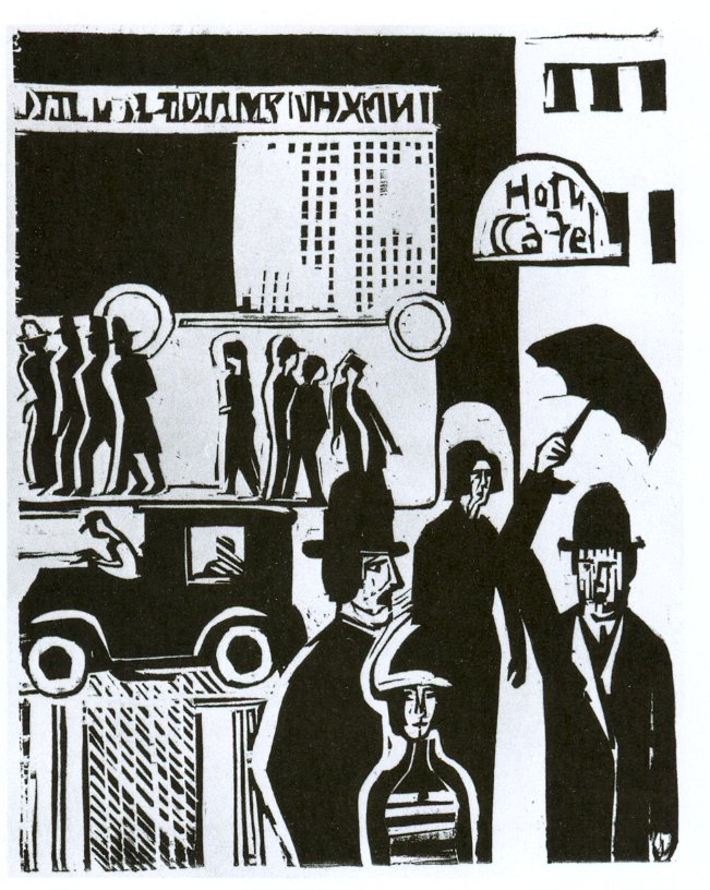 Straße im Regen tekijältä Ernst Ludwig Kirchner