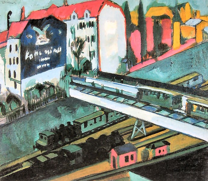Straßenbahn ja Eisenbahn tekijältä Ernst Ludwig Kirchner