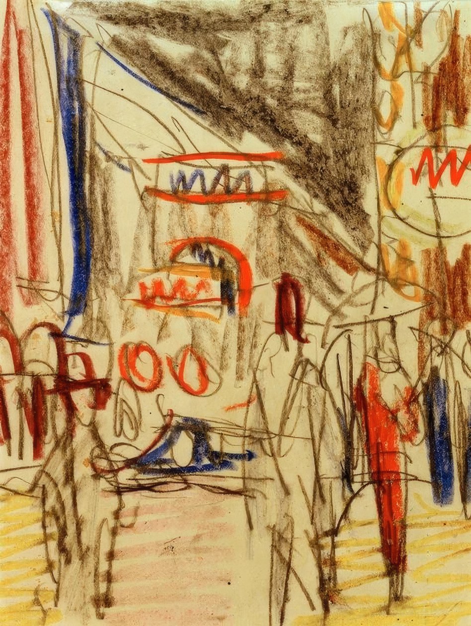 Straßenszene tekijältä Ernst Ludwig Kirchner