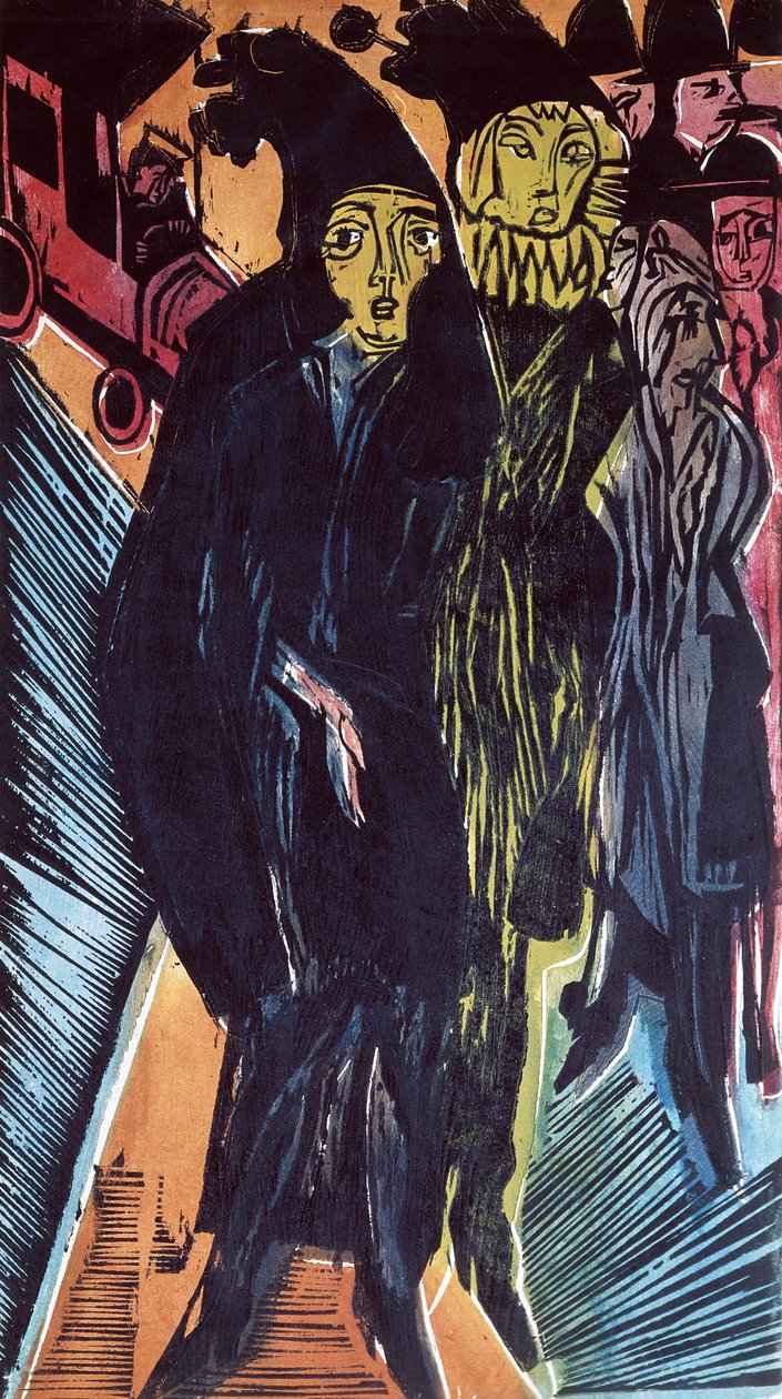 Katukuva (värillinen lito) 1922 tekijältä Ernst Ludwig Kirchner