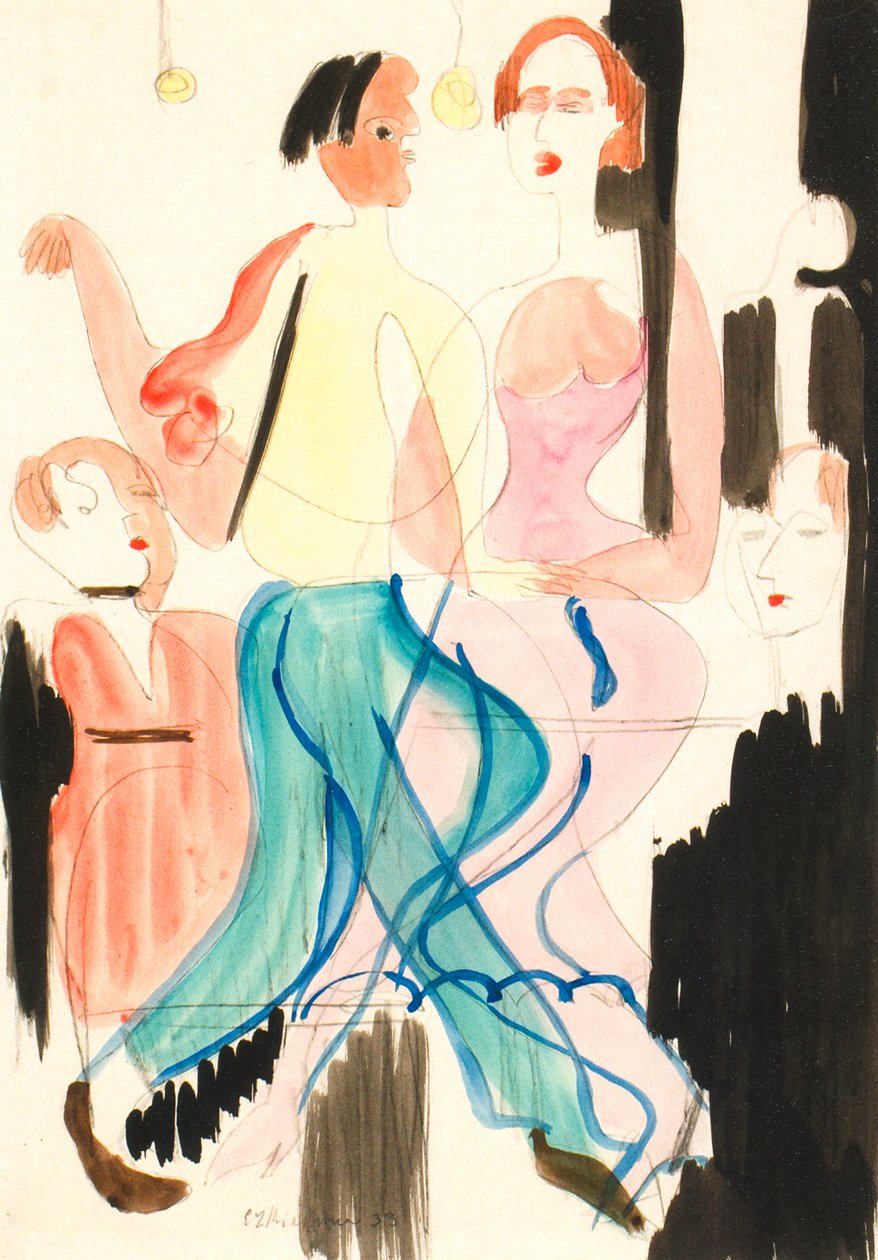Tanzendes Paar tekijältä Ernst Ludwig Kirchner
