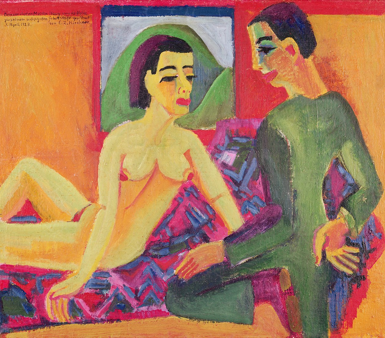 Pariskunta, 1923 tekijältä Ernst Ludwig Kirchner