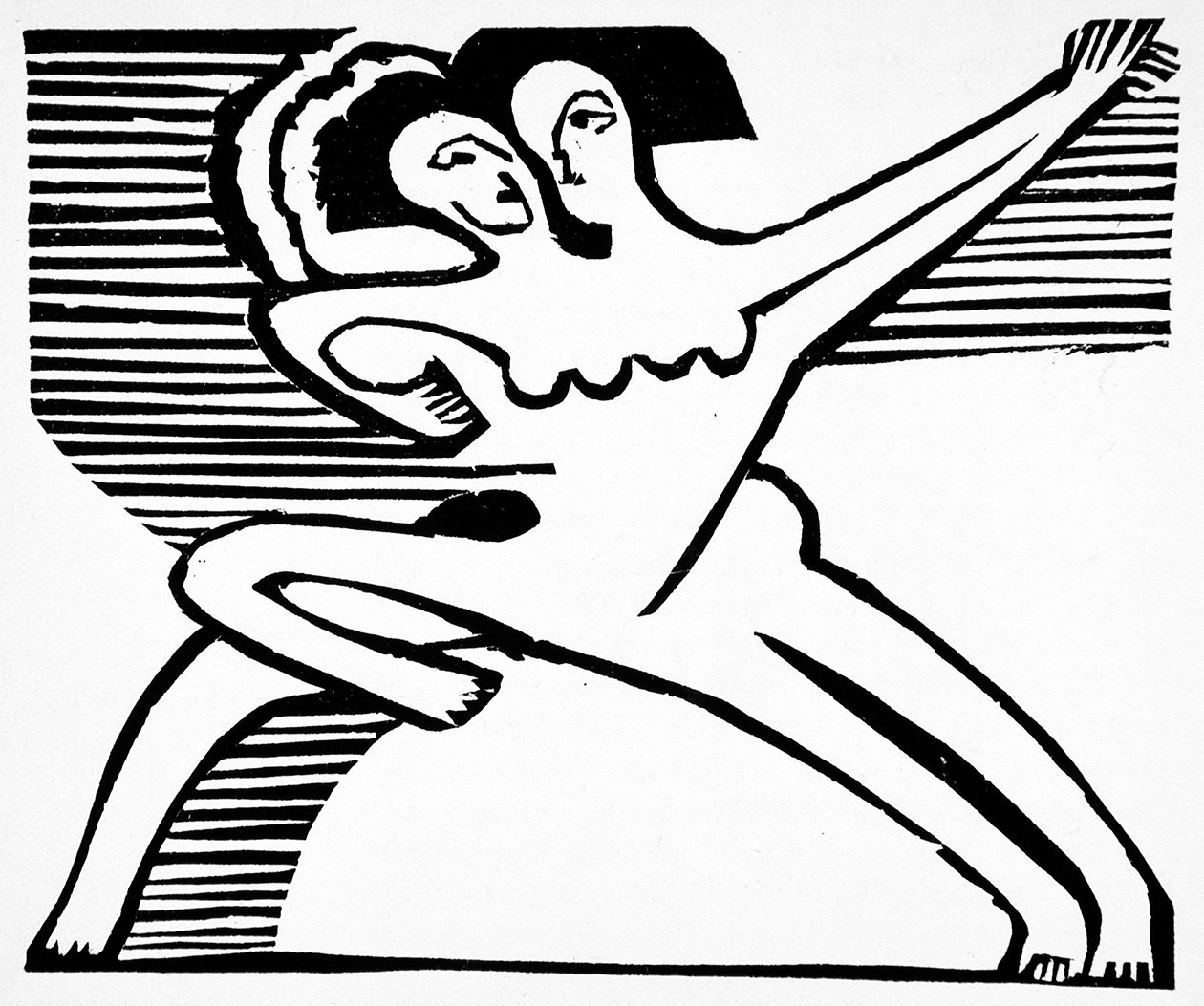 Kaksi tanssijaa, 1932 tekijältä Ernst Ludwig Kirchner