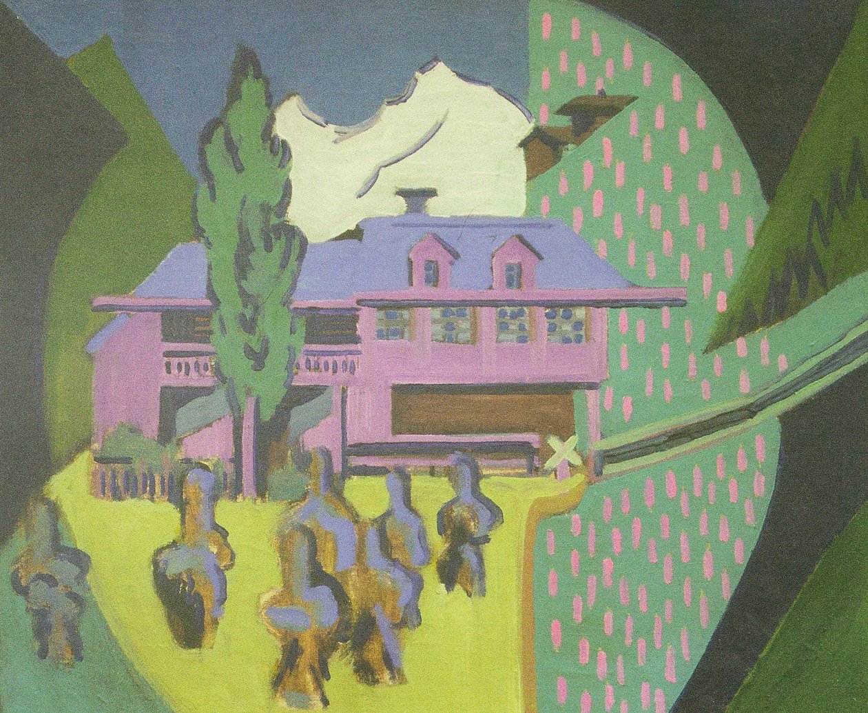Violettes Haus vor Schneeberg tekijältä Ernst Ludwig Kirchner