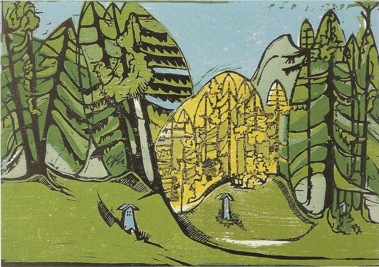 Waldfriedhof tekijältä Ernst Ludwig Kirchner