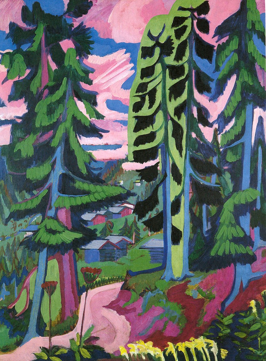 Wildboden, Bergwald tekijältä Ernst Ludwig Kirchner