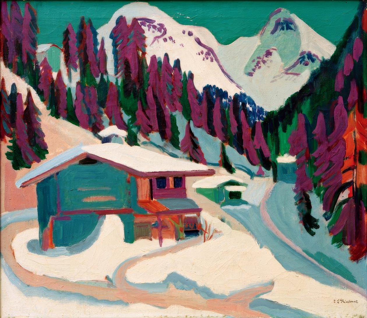 Wildboden im Schnee tekijältä Ernst Ludwig Kirchner