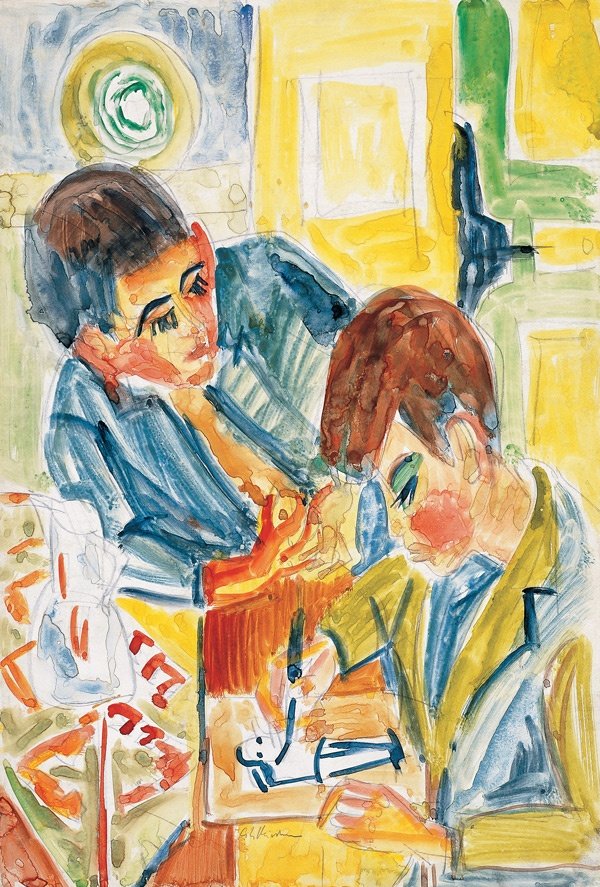 Zeichnende Knaben tekijältä Ernst Ludwig Kirchner