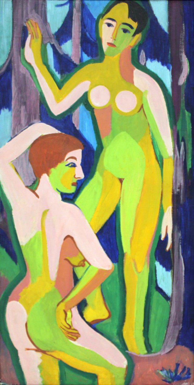 Zwei Akte im Wald tekijältä Ernst Ludwig Kirchner