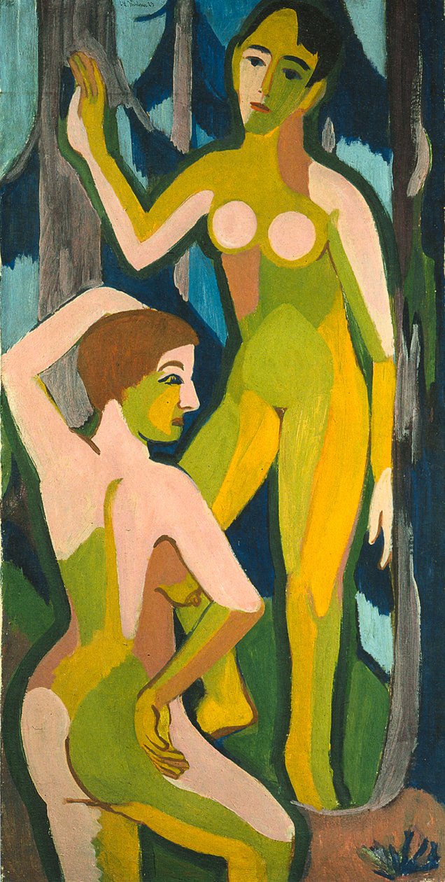 Zwei Akte im Wald tekijältä Ernst Ludwig Kirchner
