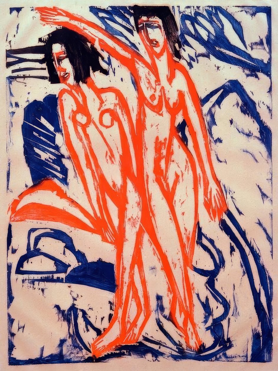 Zwei Badende am Strand tekijältä Ernst Ludwig Kirchner