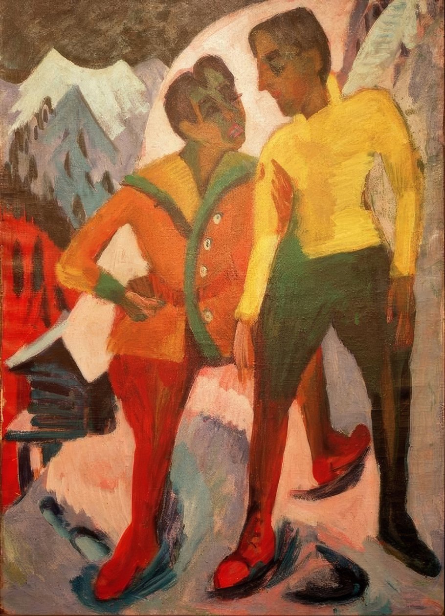Zwei Brüder Mardersteig tekijältä Ernst Ludwig Kirchner