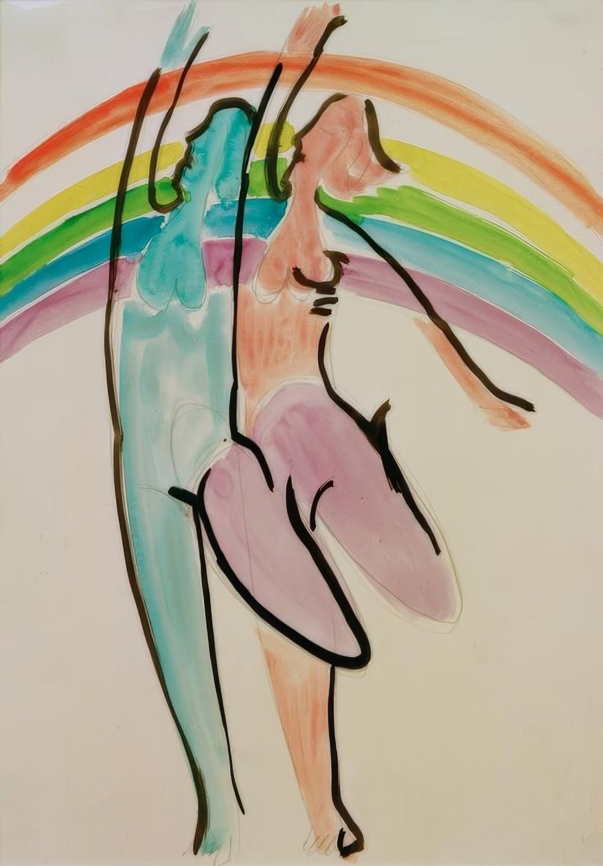 Zwei Tänzerinnen tekijältä Ernst Ludwig Kirchner