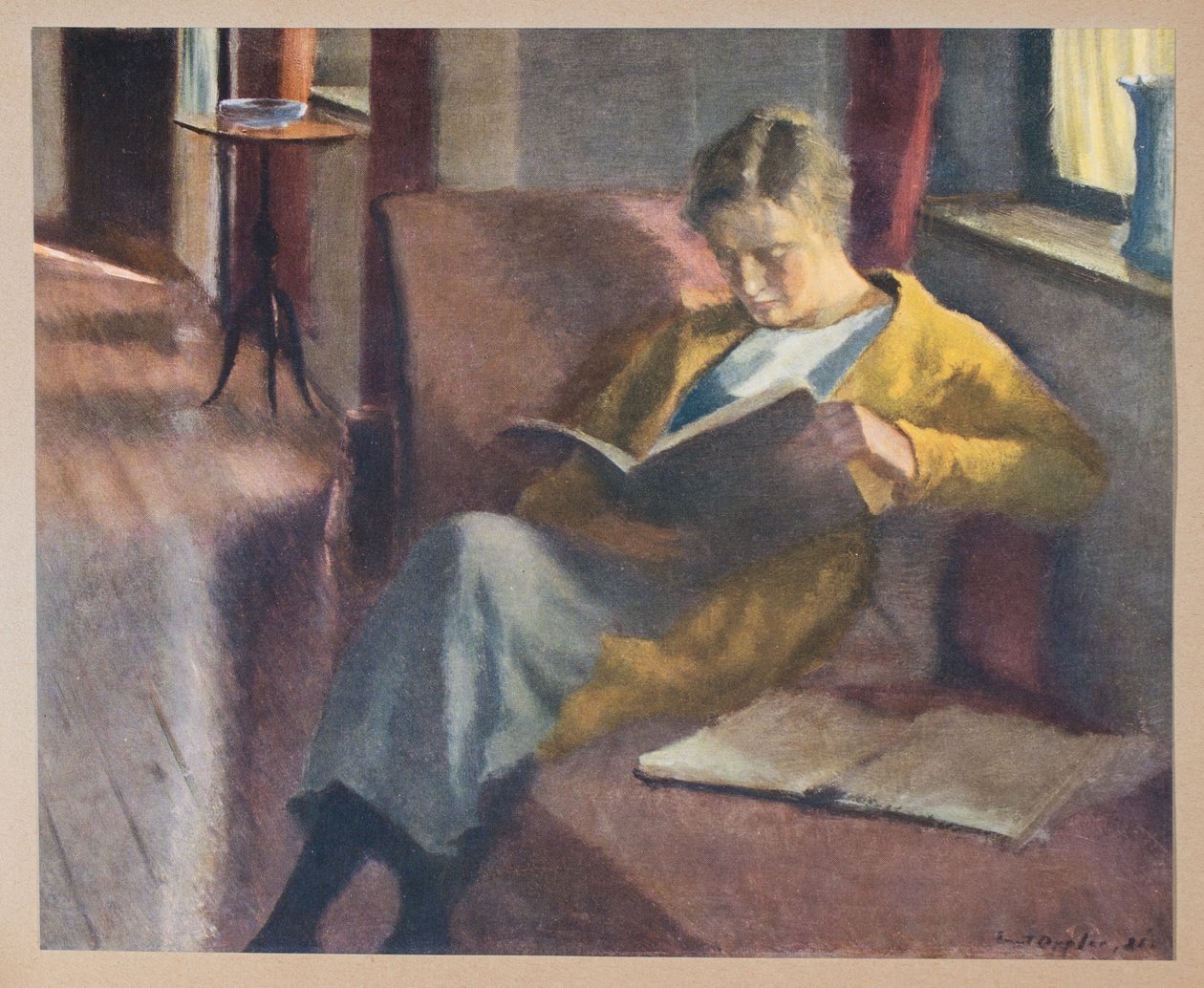 Lesendes Mädchen tekijältä Ernst Oppler