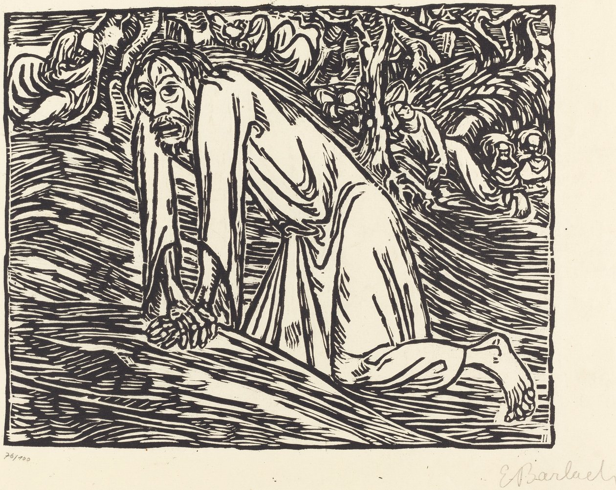 Kristus Getsemanessa tekijältä Ernst Barlach
