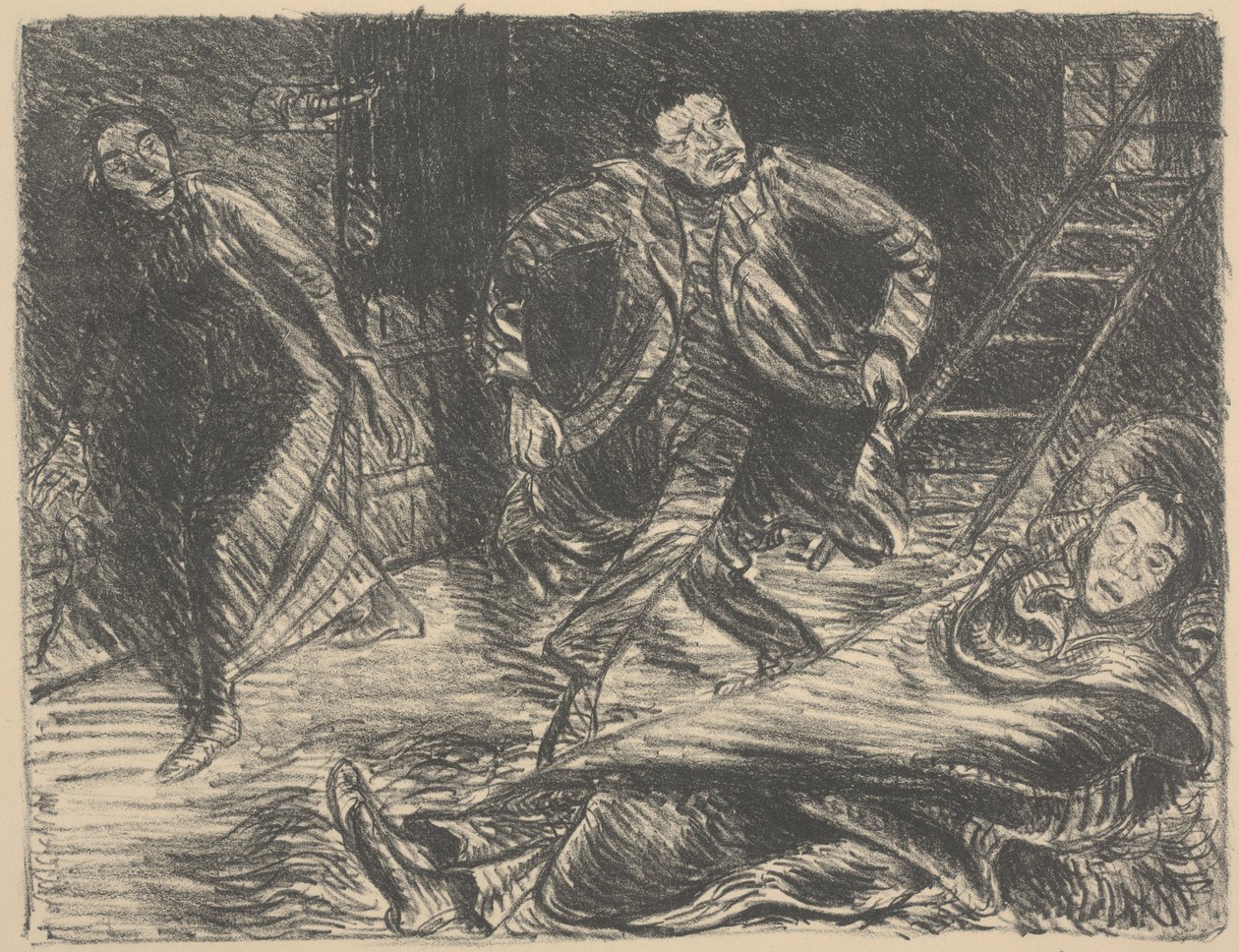 Desperate Dance, kuvitus näytelmään "Der Arme Vetter (The Poor Cousin)" tekijältä Ernst Barlach