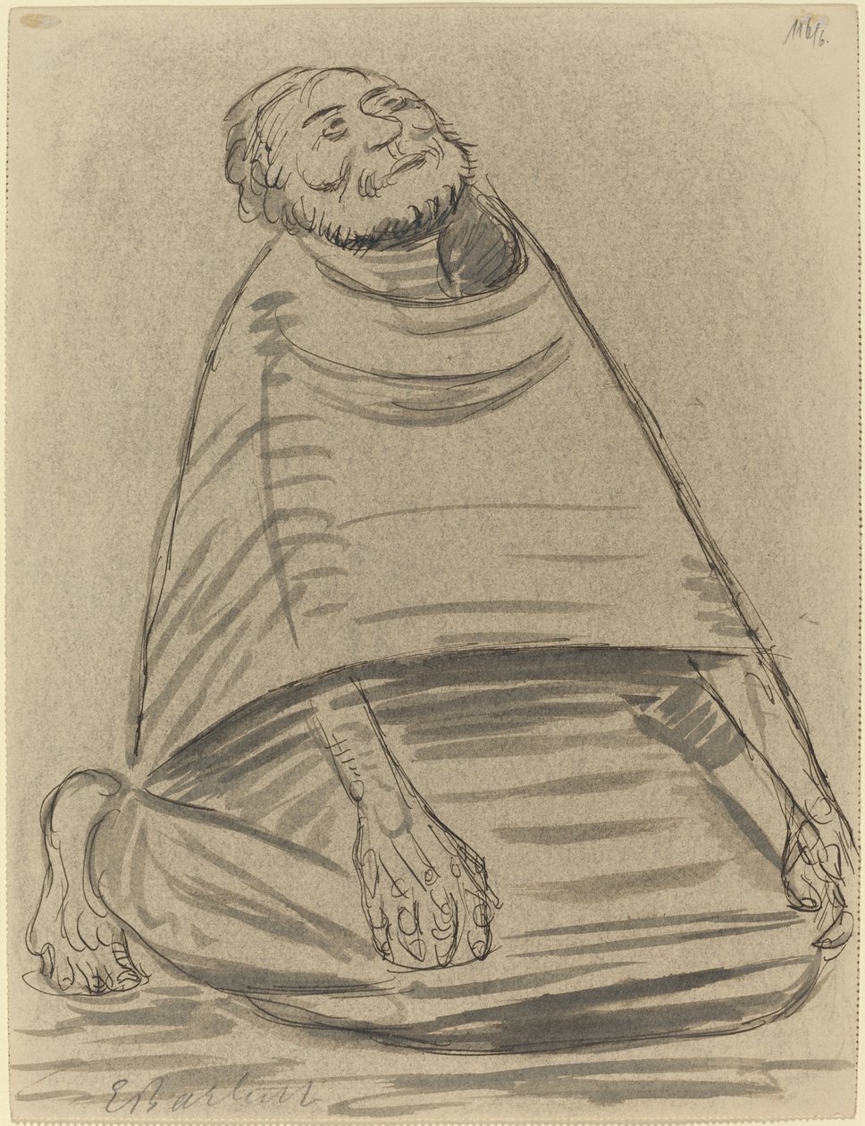 Mies polvistui tekijältä Ernst Barlach
