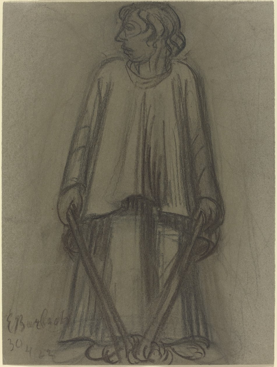 Pysyvä hahmo sammuneilla taskulampuilla, 1922. tekijältä Ernst Barlach