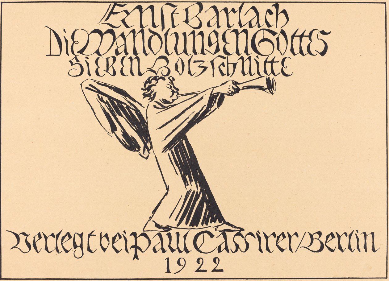 Nimilehti, luultavasti 1920. tekijältä Ernst Barlach