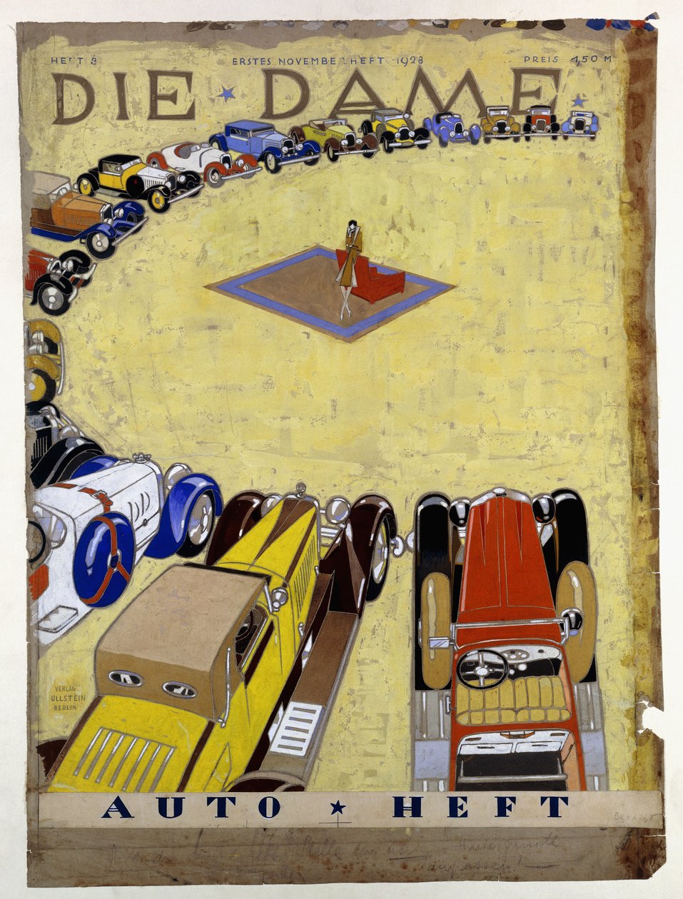 The Lady Auto Magazine First November Magazine 1932 -lehden kansisuunnittelu tekijältä Ernst Deutsch Dryden