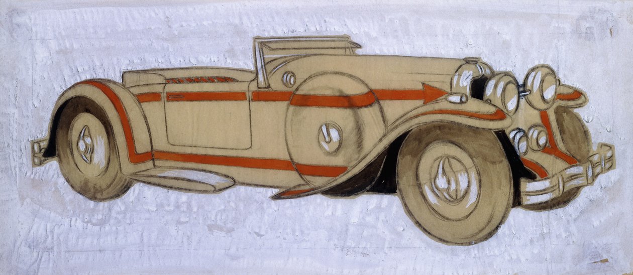 Kuvitus, joka esittää vuoden 1924 Delagea Letourneur et Marchandin valmentajalla tekijältä Ernst Deutsch Dryden